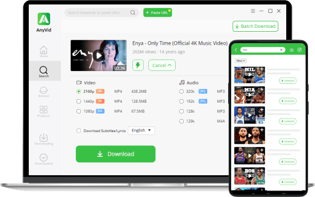 Downloader video professionale su PC e dispositivi mobili